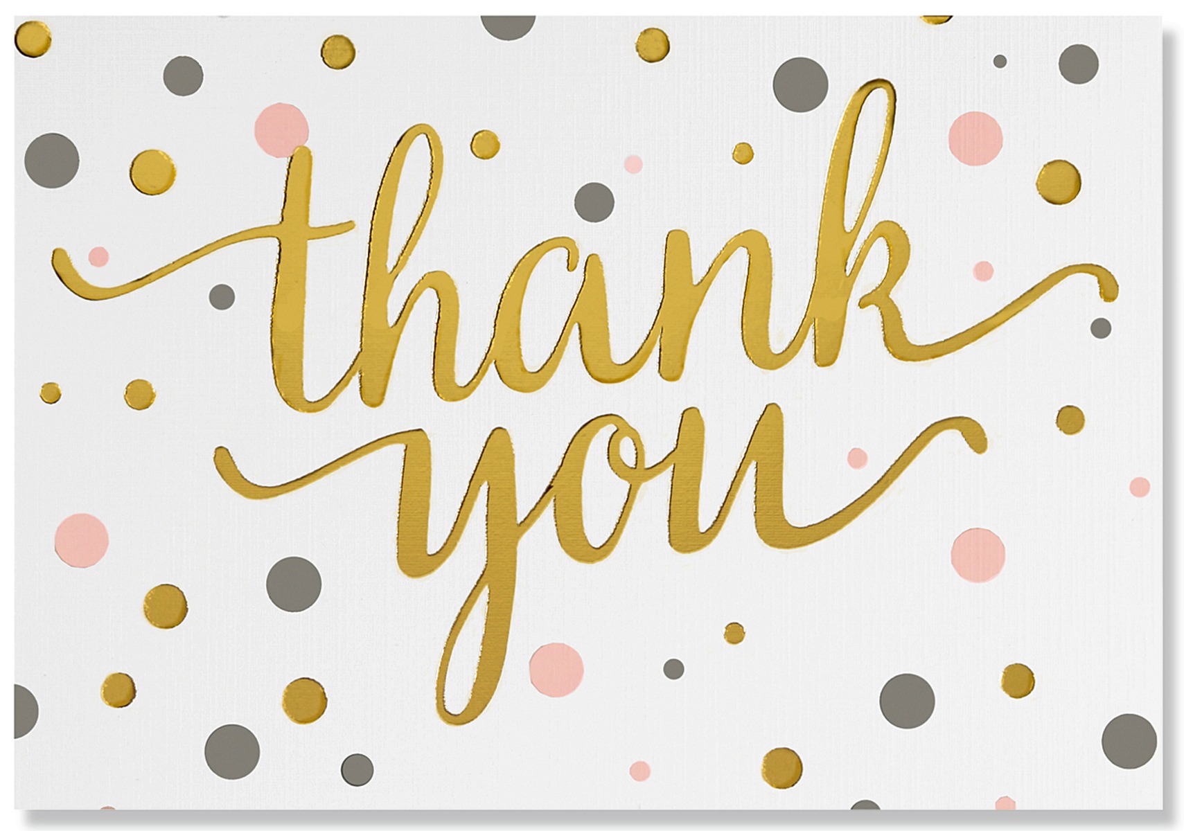 Boxed Thank You Cards - Pink & Gold Dots