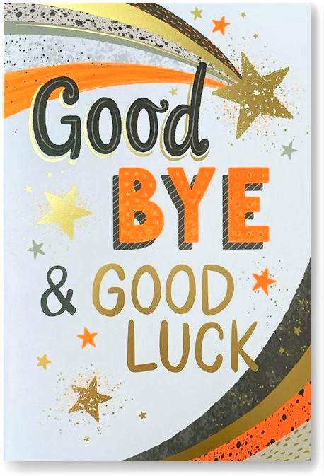 BIG Card - GOODBYE & Good Luck - Card and Caboodle